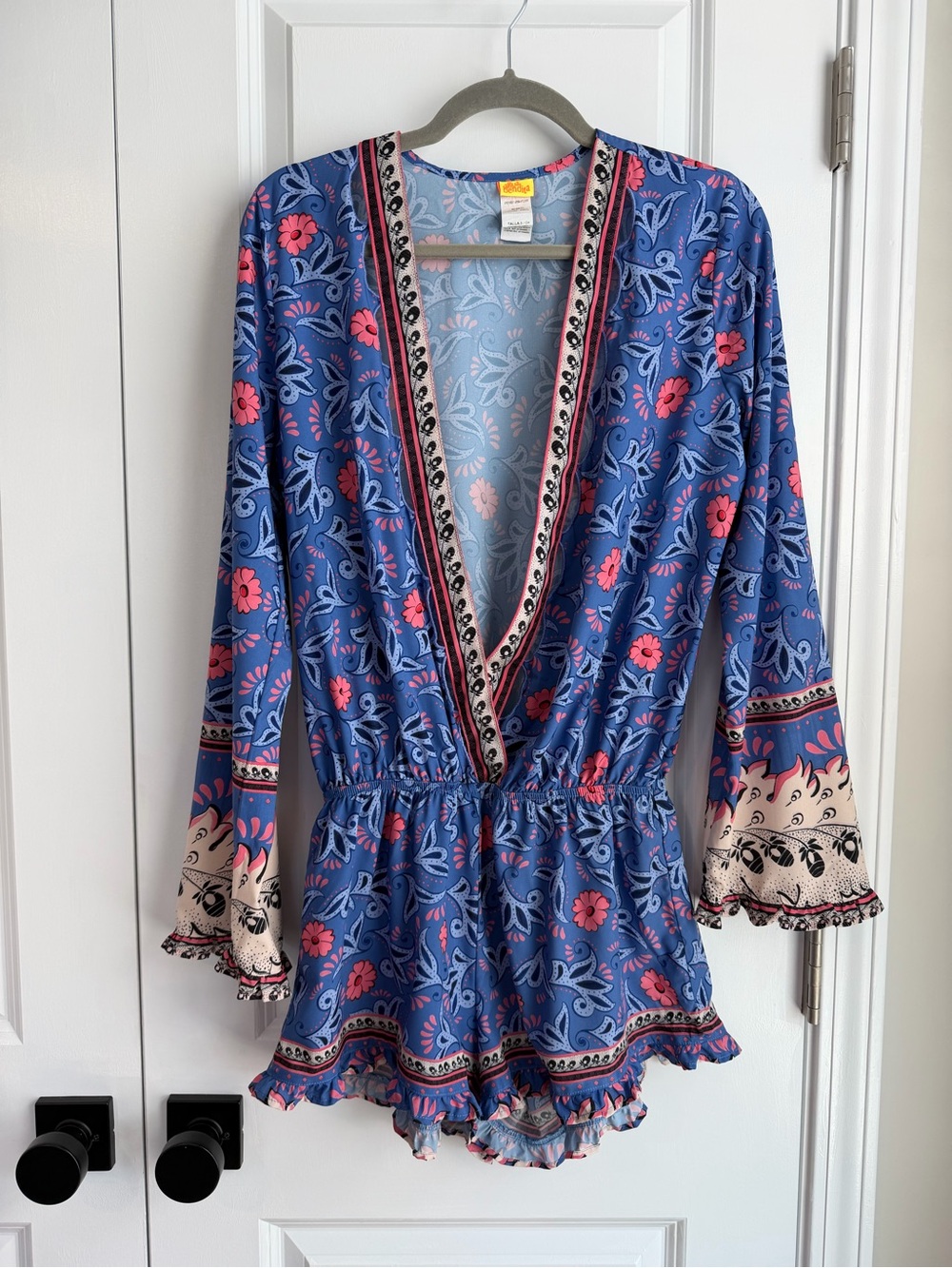 AGUA BENDITA ANTIQ PRINT LARISSA ROMPER SIZE SMALL
